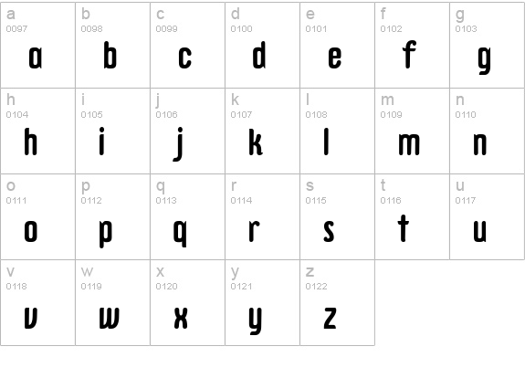 Epitough lowercase a-z preview