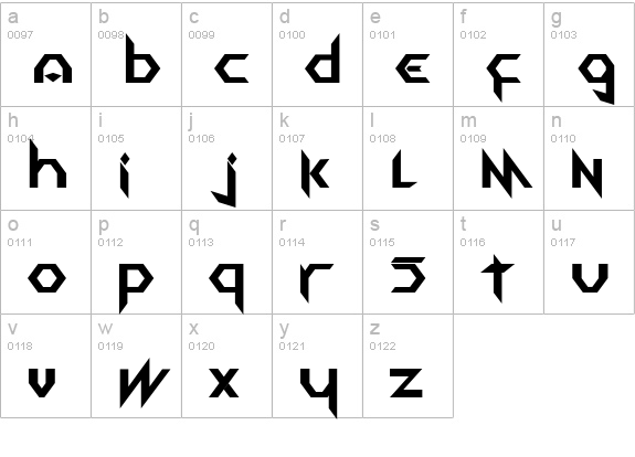 EQUINOX lowercase a-z preview