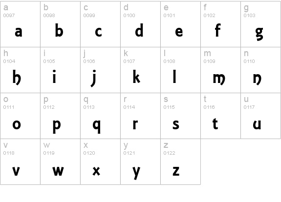 Equinox Com lowercase a-z preview