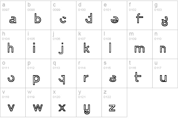Erasure lowercase a-z preview