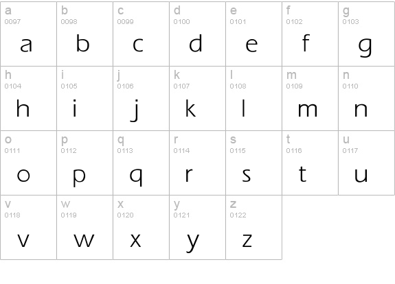 Eric lowercase a-z preview
