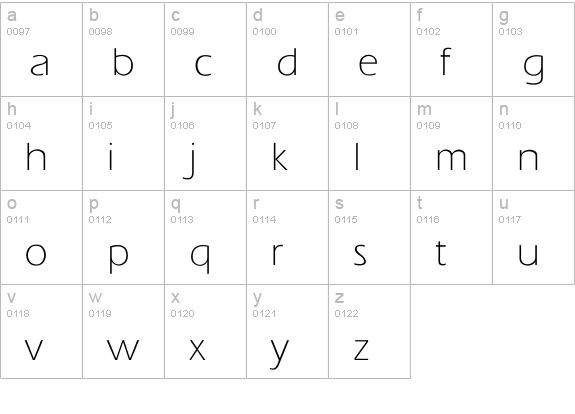Erie_Light-Normal lowercase a-z preview