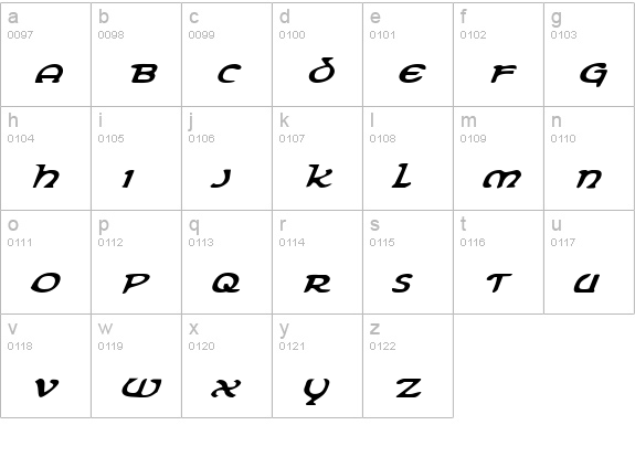 Erin Go Bragh ExpandItalic lowercase a-z preview