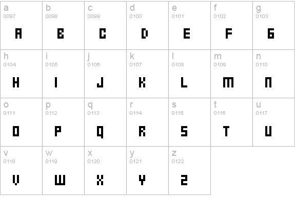 Ernest lowercase a-z preview