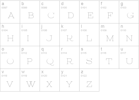 Erotica Capitals Big lowercase a-z preview