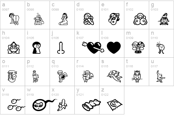 Erotica CD lowercase a-z preview