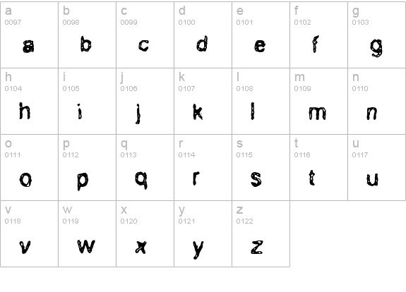 Erozion lowercase a-z preview