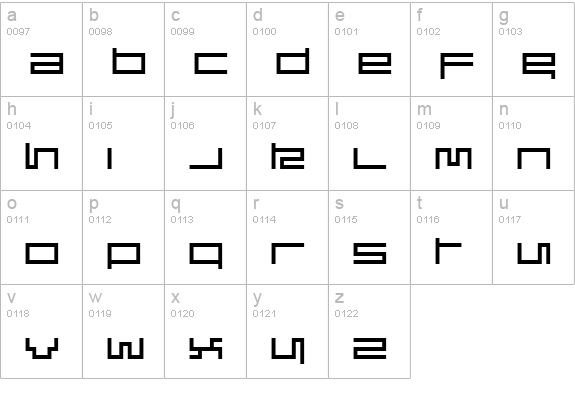 ES Light lowercase a-z preview