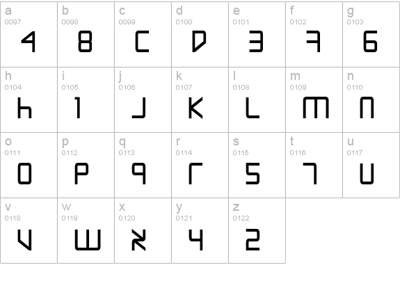 Escape Artist Bold lowercase a-z preview