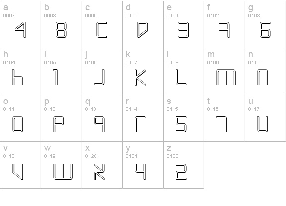 Escape Artist Shadow lowercase a-z preview