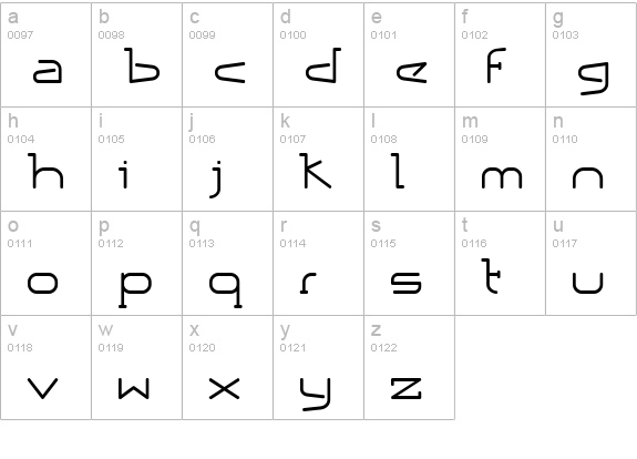 Escape Pod Normal lowercase a-z preview