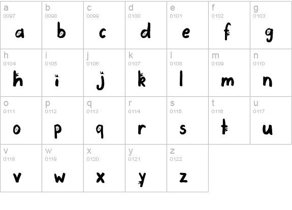 Escargots lowercase a-z preview