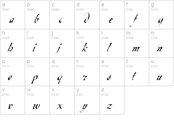Escrita-Principal lowercase a-z preview
