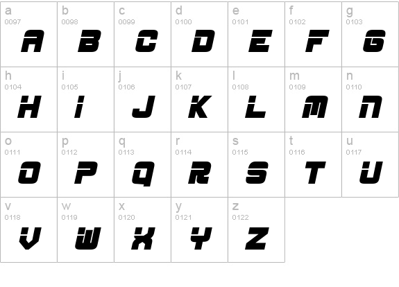 ESP_Bold_Italic lowercase a-z preview