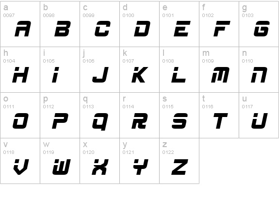 ESP_Italic lowercase a-z preview