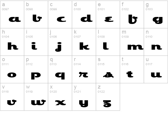 Esquivel lowercase a-z preview