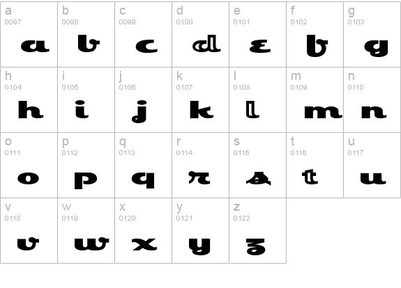 Esquivel Trial lowercase a-z preview