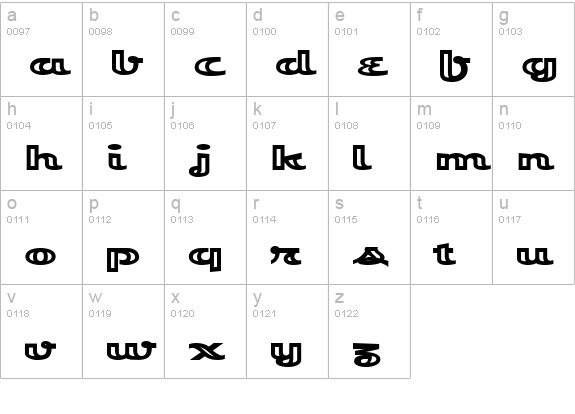 EsquivelEngraved lowercase a-z preview