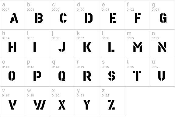 Estenceler Light lowercase a-z preview