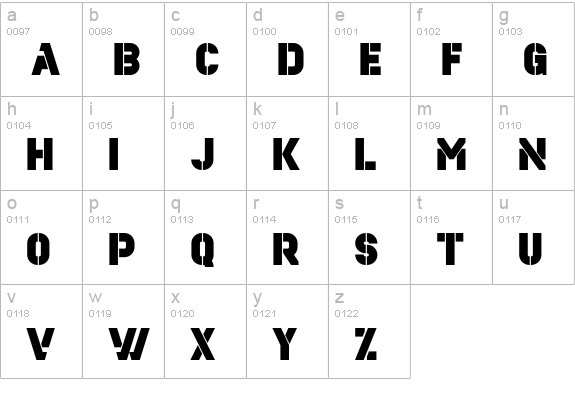 Estenceler SemiBold lowercase a-z preview