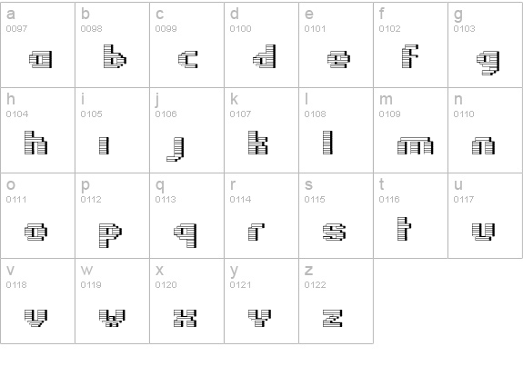 Estrogen-Wall lowercase a-z preview