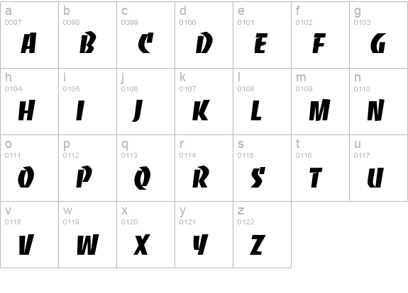 Etappe lowercase a-z preview