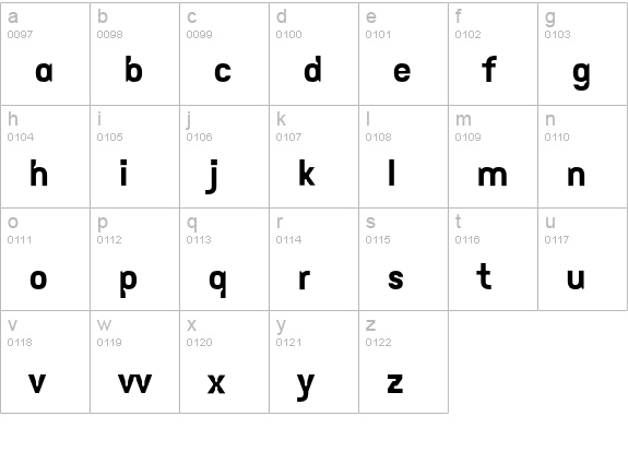 Eunuverse-Bold lowercase a-z preview