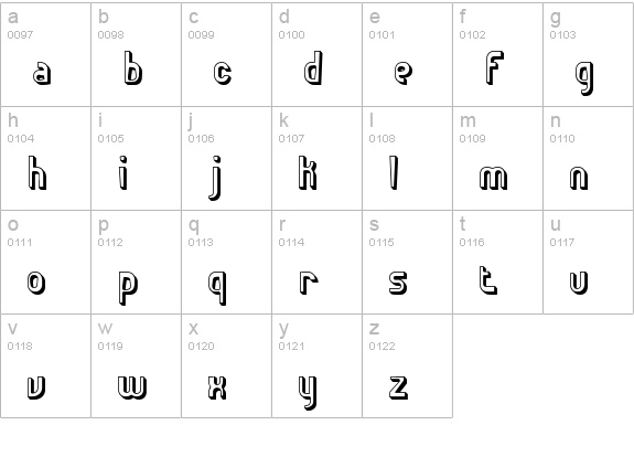 Euphoric 3D -BRK- lowercase a-z preview