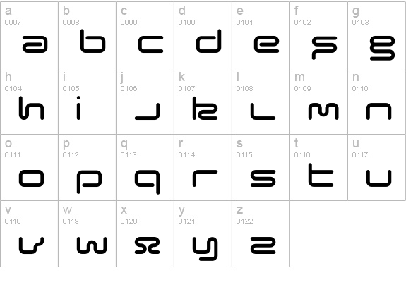 Euphoric-Heavy lowercase a-z preview