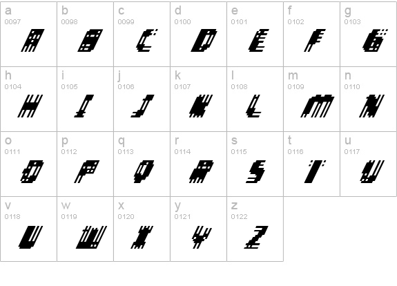 EURASIA Oblique lowercase a-z preview
