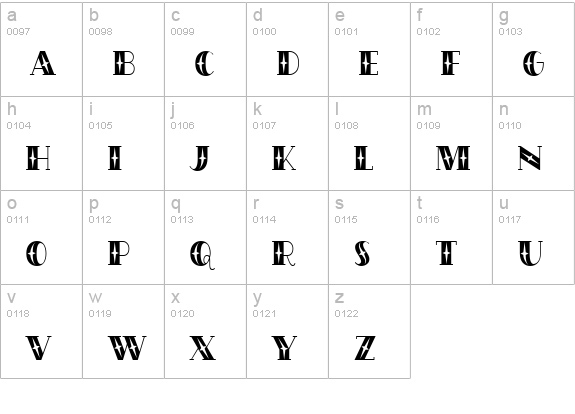 Eureka lowercase a-z preview