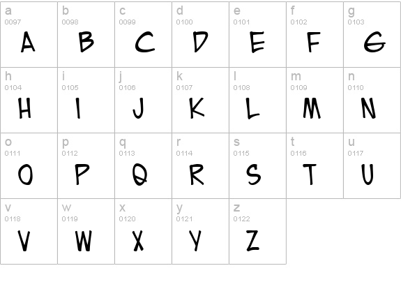 EuroComic lowercase a-z preview