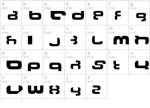 Euroor lowercase a-z preview