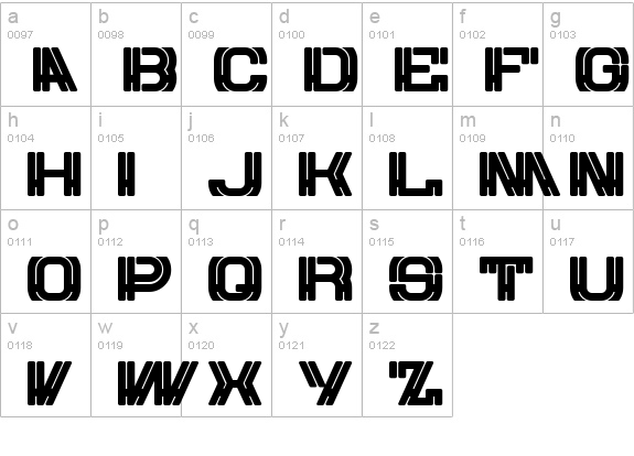 EUROW lowercase a-z preview