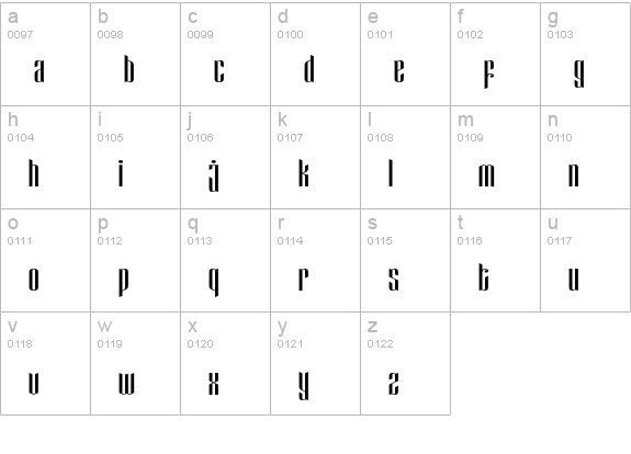 Eveagita Luxury Bold lowercase a-z preview