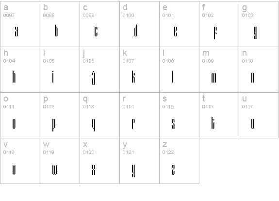Eveagita Luxury Thin lowercase a-z preview