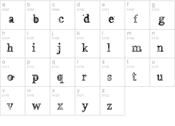 Everyday Ghost lowercase a-z preview