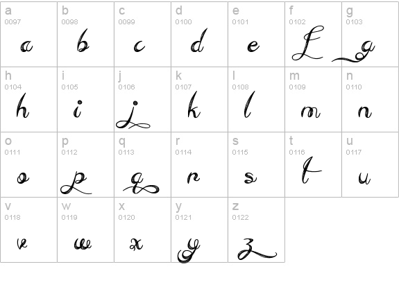 Everything Holiday lowercase a-z preview