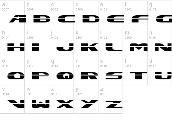 Excelerate Straight lowercase a-z preview