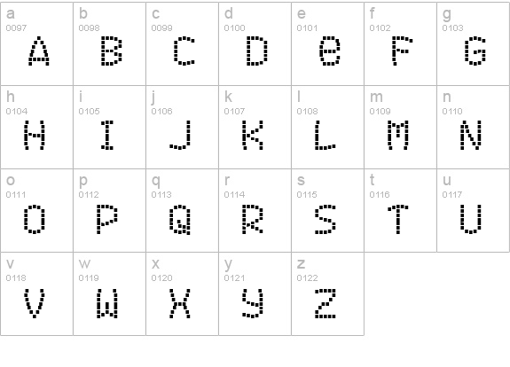 Exit font (for a film) lowercase a-z preview