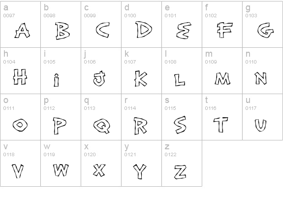 Exotic Island BTN Bamboo Out lowercase a-z preview