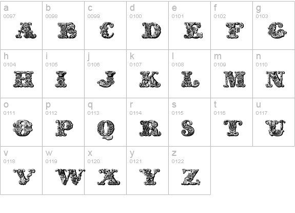 exotica Medium lowercase a-z preview