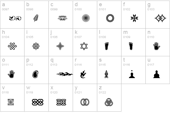 Exotica-Ohchid lowercase a-z preview