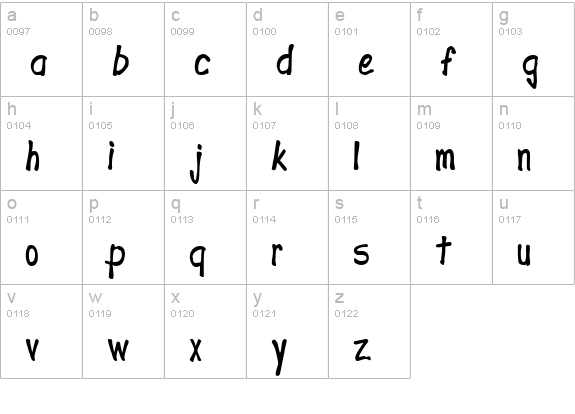 Expletive Deleted lowercase a-z preview