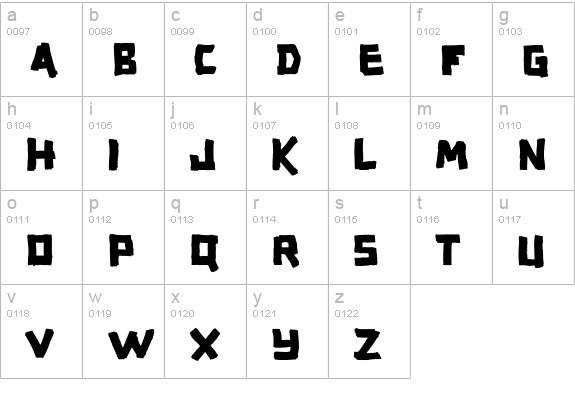 Expos Regular lowercase a-z preview