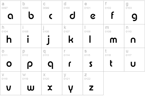 Expressa-DemiBold lowercase a-z preview