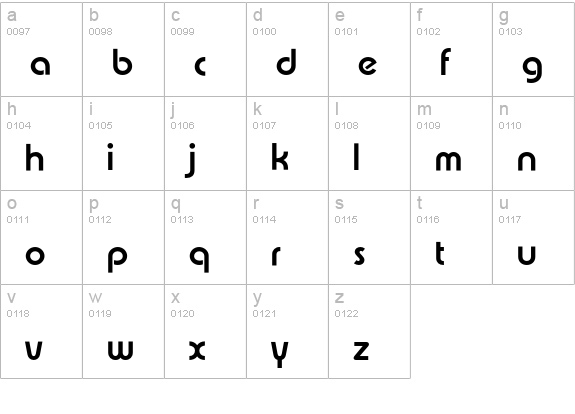 Expressa-Mdm lowercase a-z preview