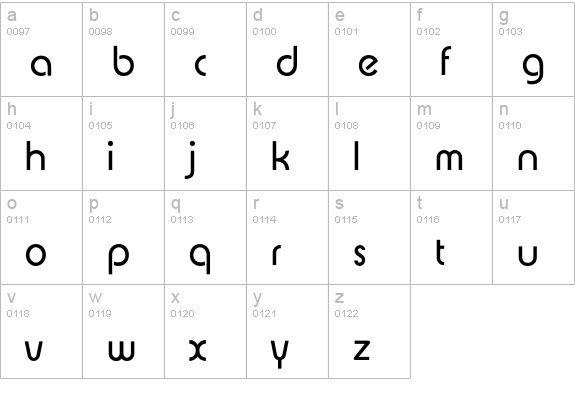 Expressa-Regular lowercase a-z preview