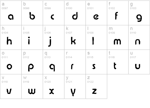 ExpressaAntique-Bold lowercase a-z preview