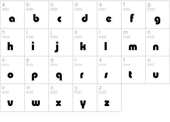 ExpressaEF-Heavy lowercase a-z preview